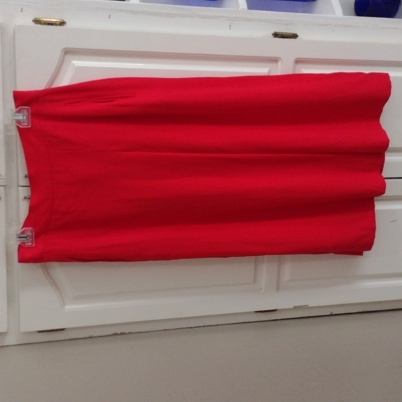 Vintage Talbot's silk Blend Red Skirt Midi Size 10 - Picture 7 of 10